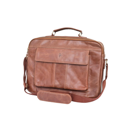 Laptop Leather Bag for Men - Leather Messenger Bag – 15.6" Laptop Briefcase