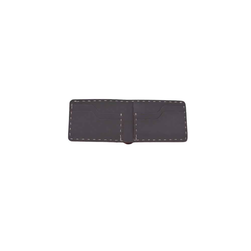 Handmade Maroon Cowhide Leather Wallet with Keychain
