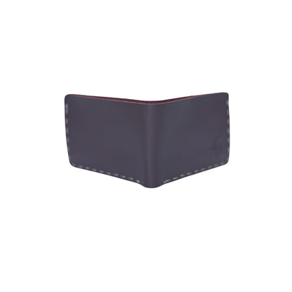 Handmade Maroon Cowhide Leather Wallet with Keychain