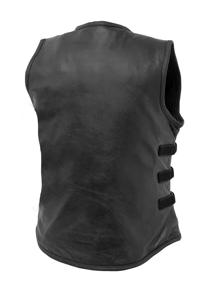 Women’s Motorcycle Leather Vest – Premium Riding Vest for Bikers