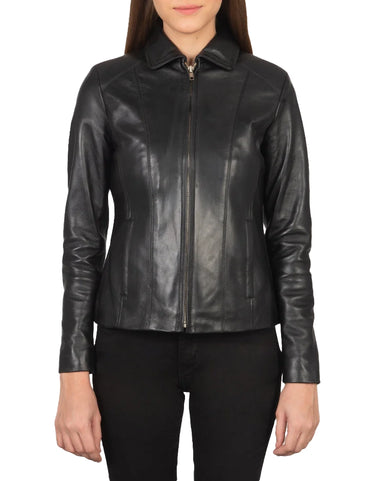 Women's Black Lambskin Leather Jacket