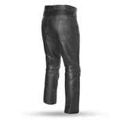 Unisex Black Leather Motorcycle Riding Pants