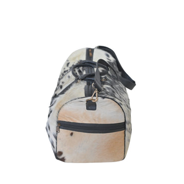 Black & White Hair-On Cowhide Duffle Bag