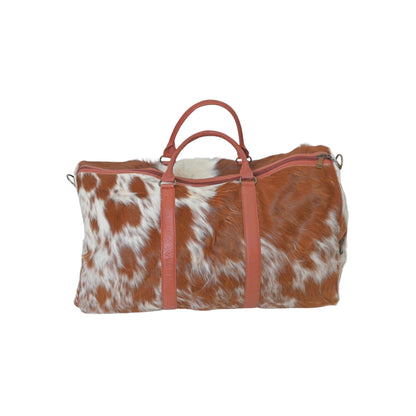 Large Duffel Bag Cowhide - Luxury Cowhide Weekender Bag - Hair On Cowhide Travel Bag - Personalized Shoulder Duffle Bag - Gift for Him/ Her