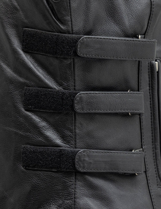 Women’s Motorcycle Leather Vest – Premium Riding Vest for Bikers