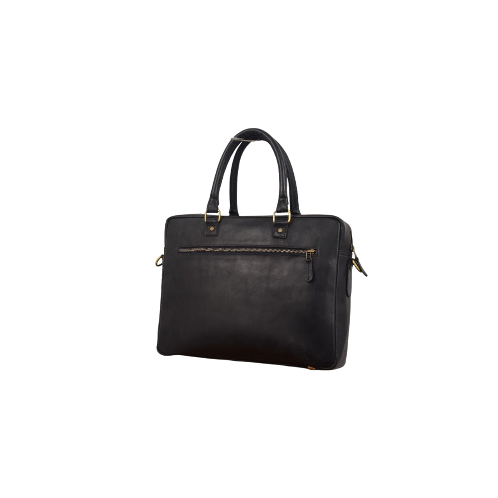 Luxury Full Grain Leather Laptop bag for Men – Handmade Black Executive Laptop Bag – Business Work Satchel – Gift for Him