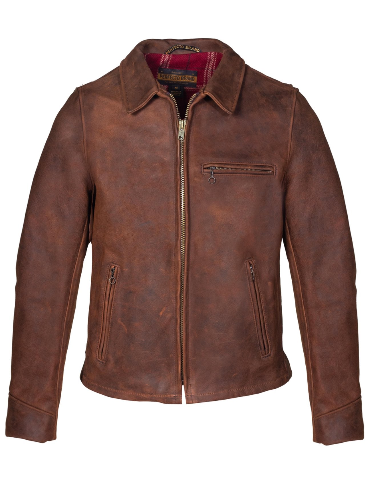 Men’s Heavyweight Oiled Nubuck Leather Jacket.