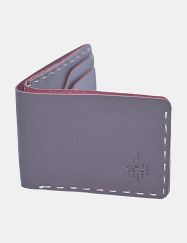 Fully Handmade Maroon Leather Wallet