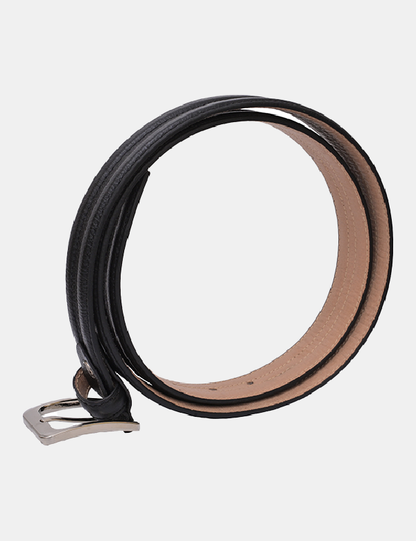 Men's Genuine Black Leather Belt