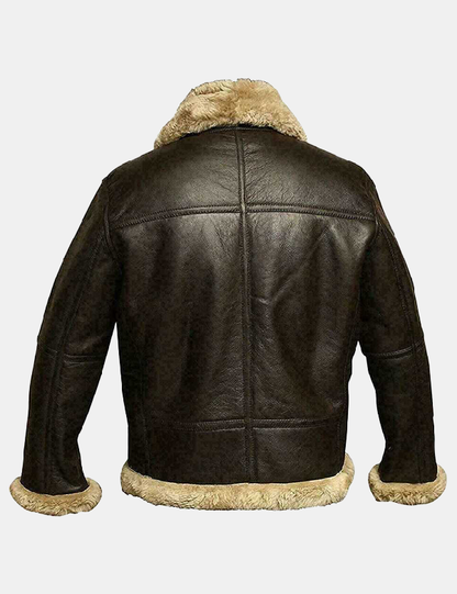 Leather Jacket with Faux Fur