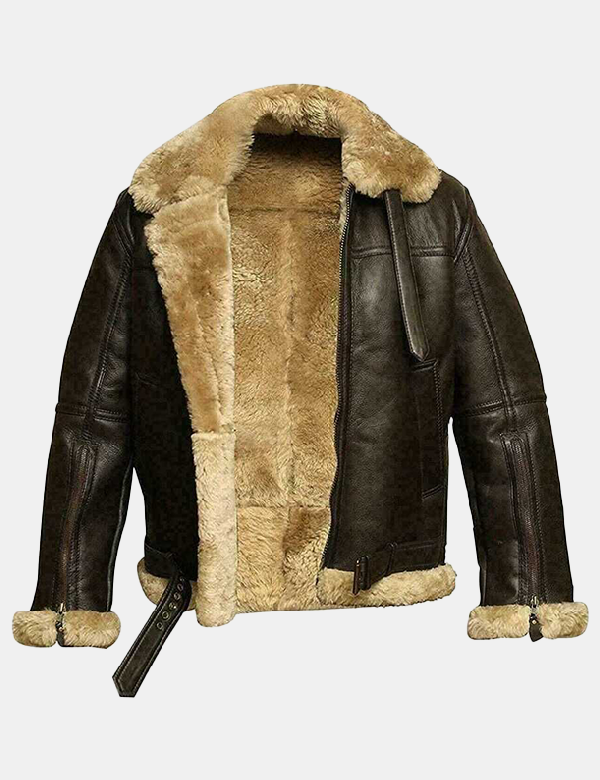 Leather Jacket with Faux Fur