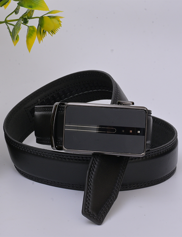 Men's Black Microfiber Ratchet Belt